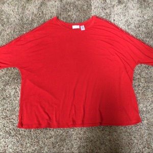 Women’s Red Top Shirt with Rhinestones sz 3X